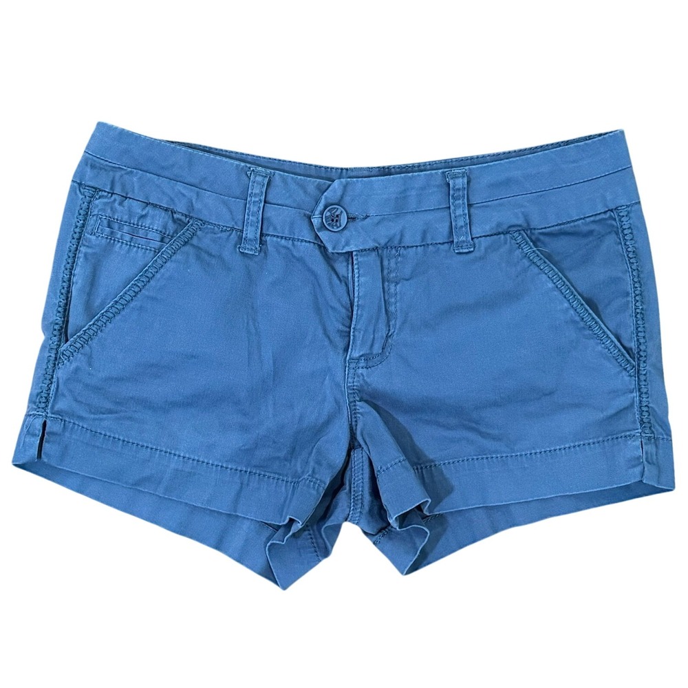 Freestyle Revolution Y2K Blue Low Rise Chino‎ Short Shorts Junior's Size 9